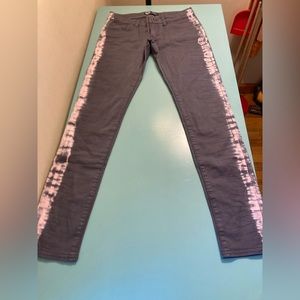 Dark purple young womens denim leggings size 14